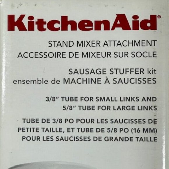 KitchenAid Sausage Stuffer Mixer Attachment + Home Sausage Making Book + Pricker - Picture 3 of 16